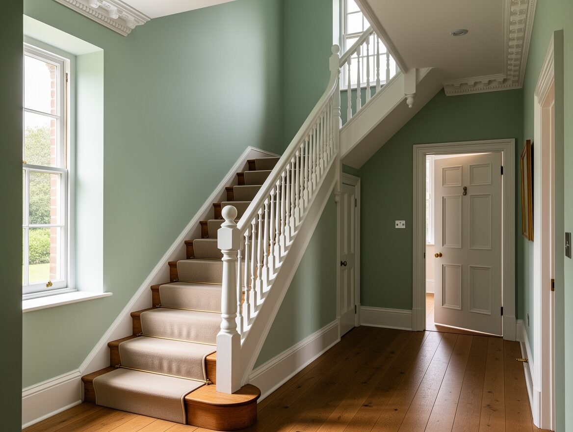 Freshly decorated hallway and staircase