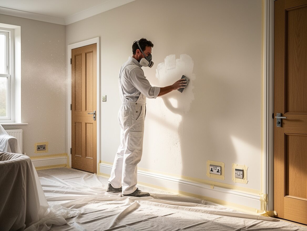 Careful preparation before painting